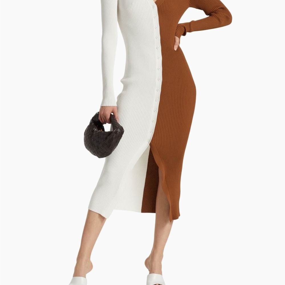 Staud Shuko Color-Blocked Dress